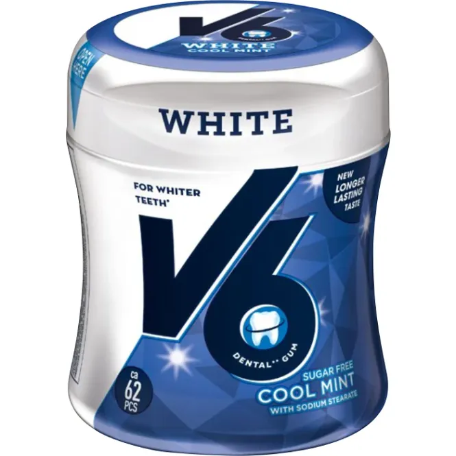 Hovedbilde V6 tyggis White Cool Mint 87gr, 36stk pr kartong