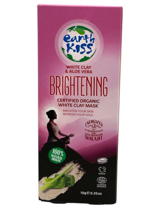 Ansiktsmaske Earth Kiss Brightening White Clay Mask, 96stk pr kartong