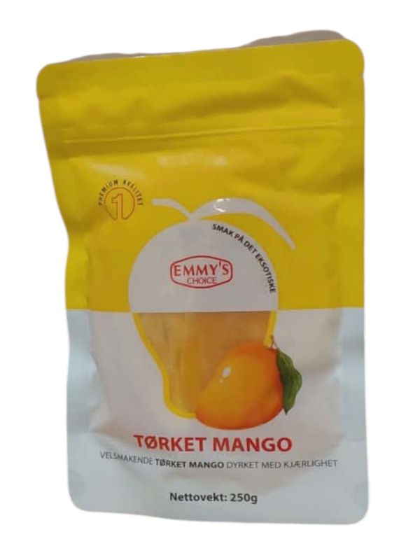 Emmy`s choice tørket Mango 250g, 40stk pr kartong